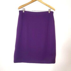 Jane And Mercer Skirt Purple Sz 12 Prominent Gold Zipper in Back Stretchy Soft